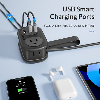 Regleta de Viaje Internacional con Puertos USB - Estándares Americano y Europeo - Image 11