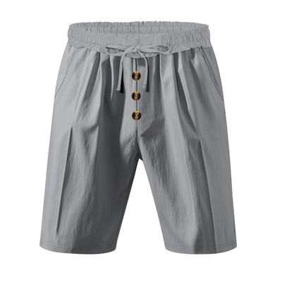 Shorts de Lino Sueltos para Hombre - Estilo Playa Casual Lavado - Image 24