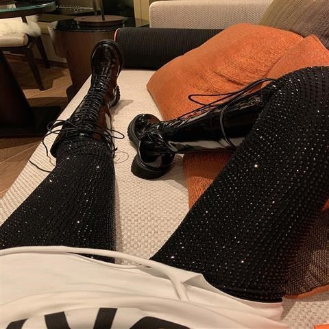 Leggings Ajustados Brillantes con Cristales Termoadhesivos - Image 2