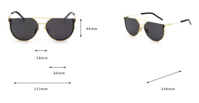 Gafas de Sol Unisex Montura Medio Marco - Diseño Moderno y Versátil - Image 3