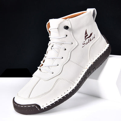 Botas Altas Retro de Cuero - Estilo Casual Urbano - Image 18