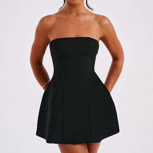 Vestido Tubo Strapless Espalda Descubierta Ajustado Verano Clubwear - Image 2
