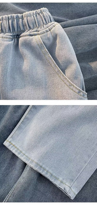 Pantalón Jeans Hombre Corte Recto Ancho Suelto con Caída - Image 17