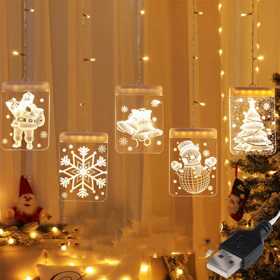 Cortina de Luces LED con Efecto Hielo - Image 3