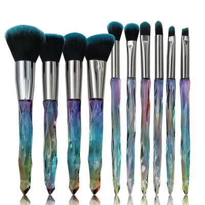 Set de Brochas de Maquillaje con Mango de Cristal Diamantado - Image 7