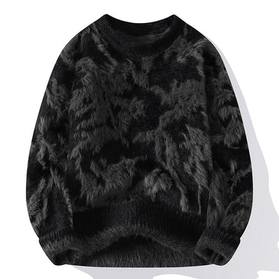 Suéter Holgado Cuello Redondo para Hombre - Tejido Cálido Otoño Invierno - Image 3