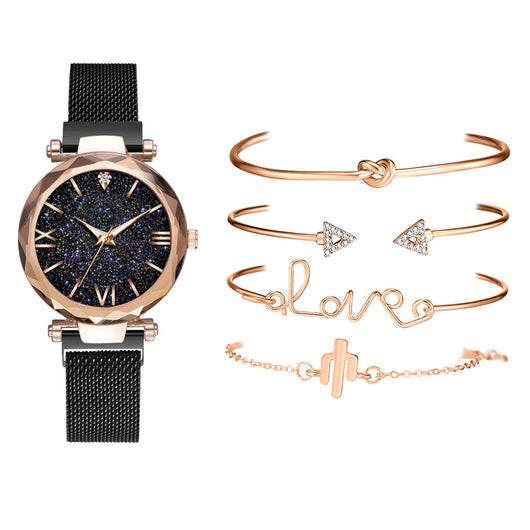 Juego de Pulseras y Reloj de Cuarzo Fashion Simple al Mayor - Image 10