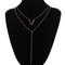 Vintage sequin alloy V-shaped pendant sweater chain Simple clavicle multilayer necklace Golden 1720