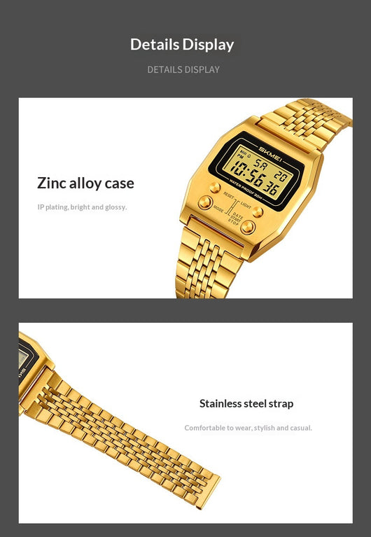 Reloj Digital Minimalista Retro Resistente al Agua para Hombre - Image 12