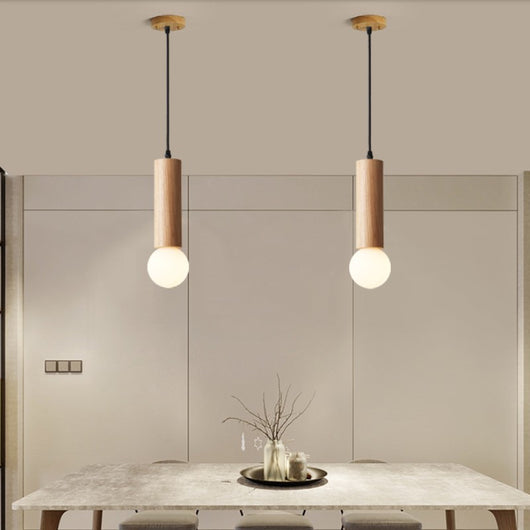 Lámpara Colgante de Madera para Restaurante - Diseño Moderno Minimalista - Image 4