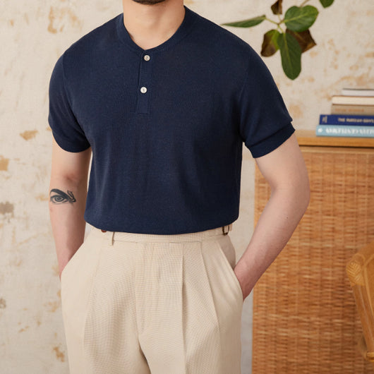 Suéter de Lino Mezclado Estilo Old Money para Hombre - Image 14