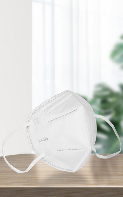 White 3D KN95 five-layer protective mask with ear loops, designed for dust and general protection. - Image 11
