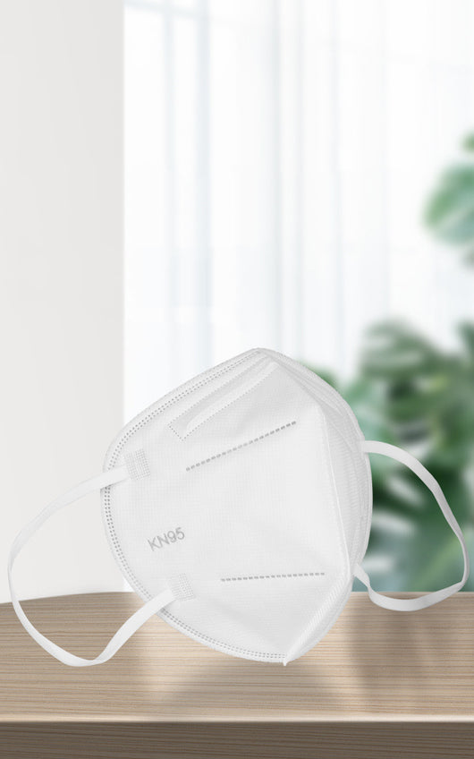 White 3D KN95 five-layer protective mask with ear loops, designed for dust and general protection. - Image 11
