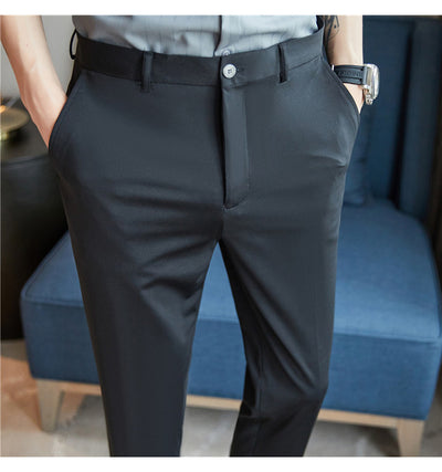 Pantalones Casuales Slim Fit de Color Sólido para Hombre - Image 11