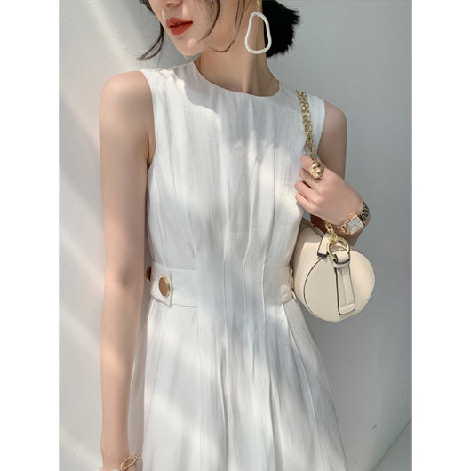 Vestido de Satén Dorado Estilo Francés Elegancia Femenina - Image 9
