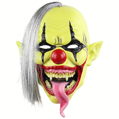 Máscara de Payaso Verde Terrorífico - Látex Premium para Halloween y Navidad - Image 2
