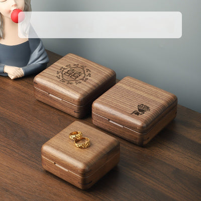Caja de Madera Premium para Anillos de Matrimonio - Image 5