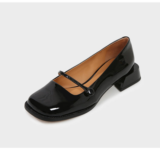 Zapato de Novia Rosa Punta Cuadrada y Tacón Bajo - Image 5