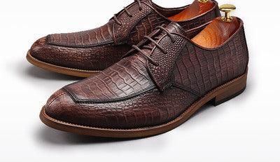 Zapatos Retro Clásicos para Hombre con Cordones de Cuero Europeo - Image 2