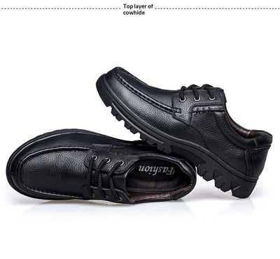 Botas de Trabajo Casual de Cuero Genuino - Zapatos Bajos con Cordones - Image 16