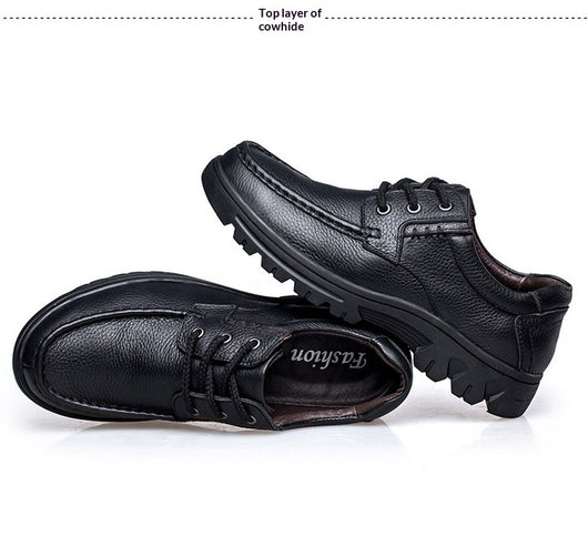 Botas de Trabajo Casual de Cuero Genuino - Zapatos Bajos con Cordones - Image 16