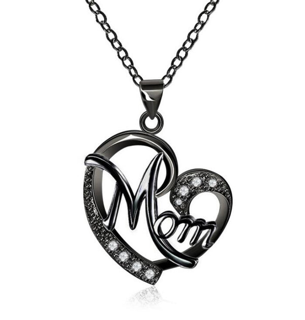 Collar de Diamantes Corazón Separación de Colores para Mamá - Diseño Europeo Americano - Image 7