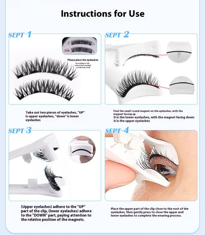 Pestañas Postizas Magnéticas con Tallo Rígido para Mujer - Image 13