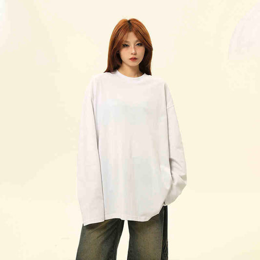 Remera Básica de Algodón Puro Manga Larga 300g - Colores Sólidos