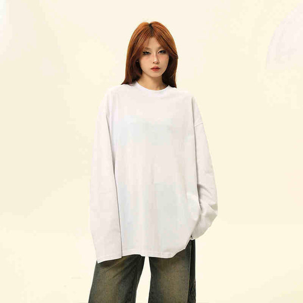 Remera Básica de Algodón Puro Manga Larga 300g - Colores Sólidos