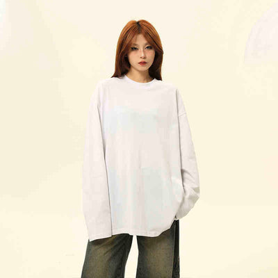 Remera Básica de Algodón Puro Manga Larga 300g - Colores Sólidos