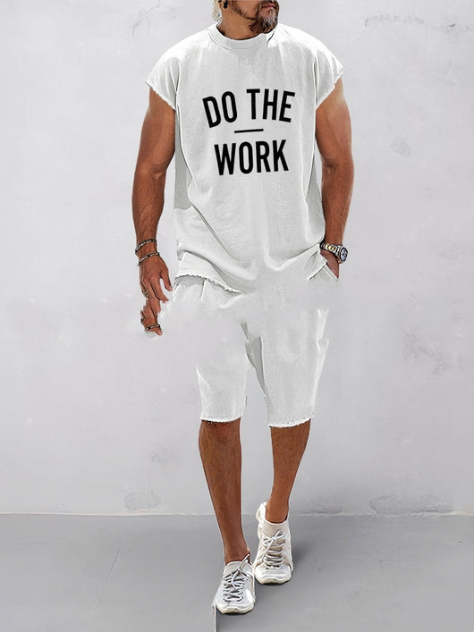 Conjunto Deportivo Hombre con Letras 3D - Cuello Redondo Estilo Europeo - Image 4