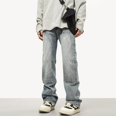 Pantalones Skinny Desgastados Retro para Hombre - Corte Recto Versátil - Image 2
