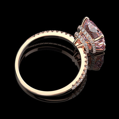 Anillo de Diamante Cuadrado Carbono Alto con Simulante de Diamante para Boda - Image 5
