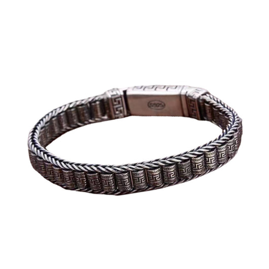 Pulsera de Plata Esterlina para Hombre con Diseño de Llave Desgastada - Image 3