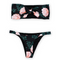 Biquíni Bandeau Floral com Calcinha Fio Dental - Moda Praia Sexy Tamanhos P-G