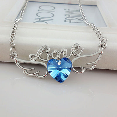 Collar Corazón de Cristal con Alas de Ángel - Símbolo de Amor - Image 8