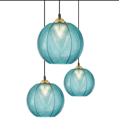Lámpara Colgante de Cristal con Patrón de Hojas para Dormitorio - Image 2