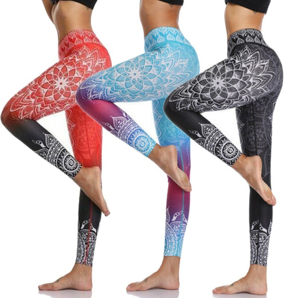 Leggings Deportivos 3D Impresos con Tecnología de Estiramiento