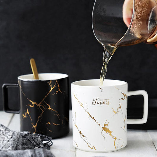 Taza de Mármol Estilo Nórdico para Café y Bebidas