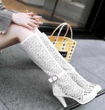 Botas de Red Caladas Blancas para Mujer - Caña Alta Verano - Image 6