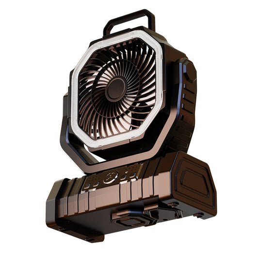 Ventilador Portátil con Luz LED Recargable para Exteriores - Image 8