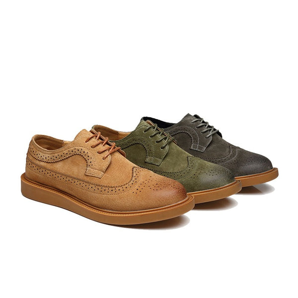 Zapatos Casuales de Cuero de Cerdo para Hombre - Estilo Británico Trendy