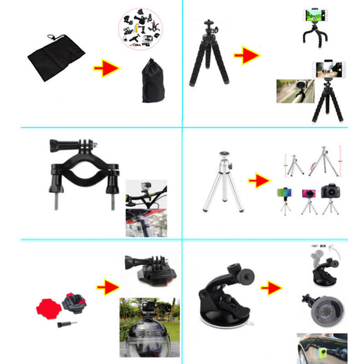 Kit Completo de Accesorios para Cámara de Acción y Fotografía - Image 4