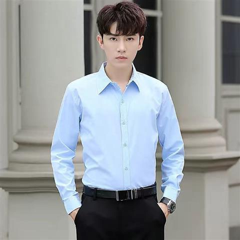 Camisa Blanca Manga Larga Slim Fit para Hombre - Versátil y Elegante - Image 8