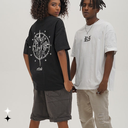 Playera Estampada Pesada de Verano Unisex