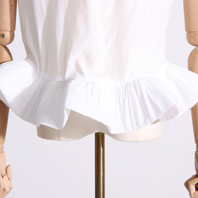 Conjunto de Dos Piezas: Blusa sin Mangas con Cuello Alzado Plisado y Falda Volantes - Image 28