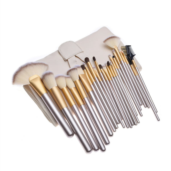 Set de Brochas de Maquillaje Beige Champagne