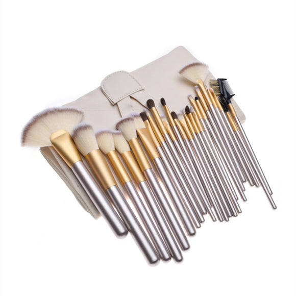 Set de Brochas de Maquillaje Beige Champagne