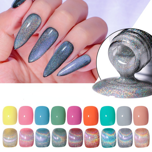 Esmalte de Uñas Efecto Láser Ojo de Gato Arcoíris