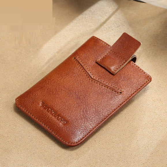 Cartera Minimalista Antirrobo de Cuero Premium para Documentos y Tarjetas